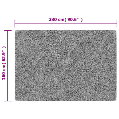vidaXL Tapis lavable Noir et blanc 160x230 cm Antidérapant