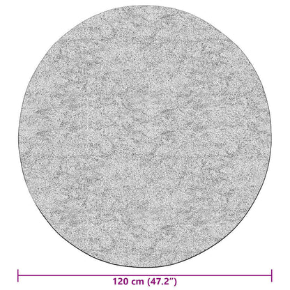 vidaXL Tapis lavable noir et blanc φ120 cm Antidérapant