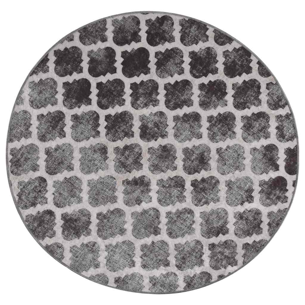 vidaXL Tapis lavable multicolore φ120 cm Antidérapant