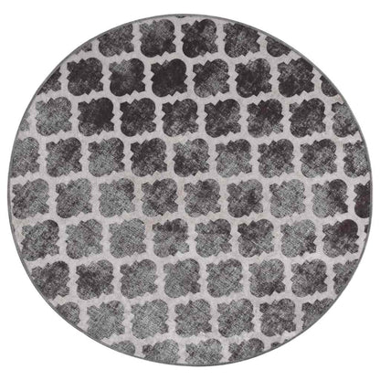 vidaXL Tapis lavable multicolore φ120 cm Antidérapant