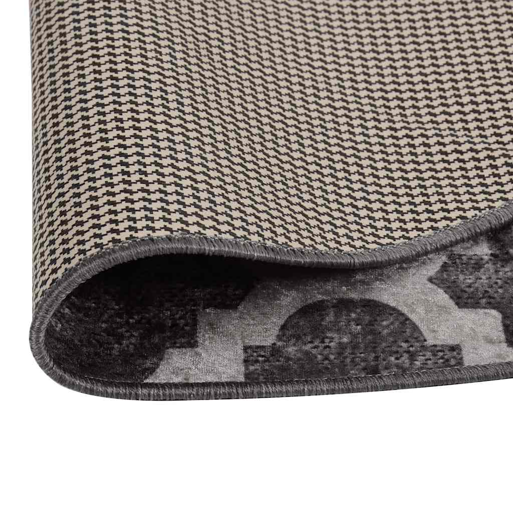 vidaXL Tapis lavable multicolore φ120 cm Antidérapant