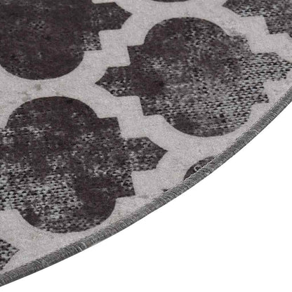 vidaXL Tapis lavable multicolore φ120 cm Antidérapant