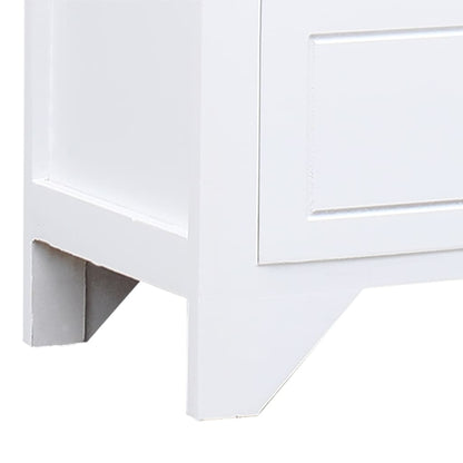 vidaXL TV-Schrank Weiß 108x30x40 cm Massivholz Paulownia