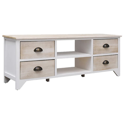 vidaXL Meuble TV 108x30x40 cm Bois massif de Paulownia