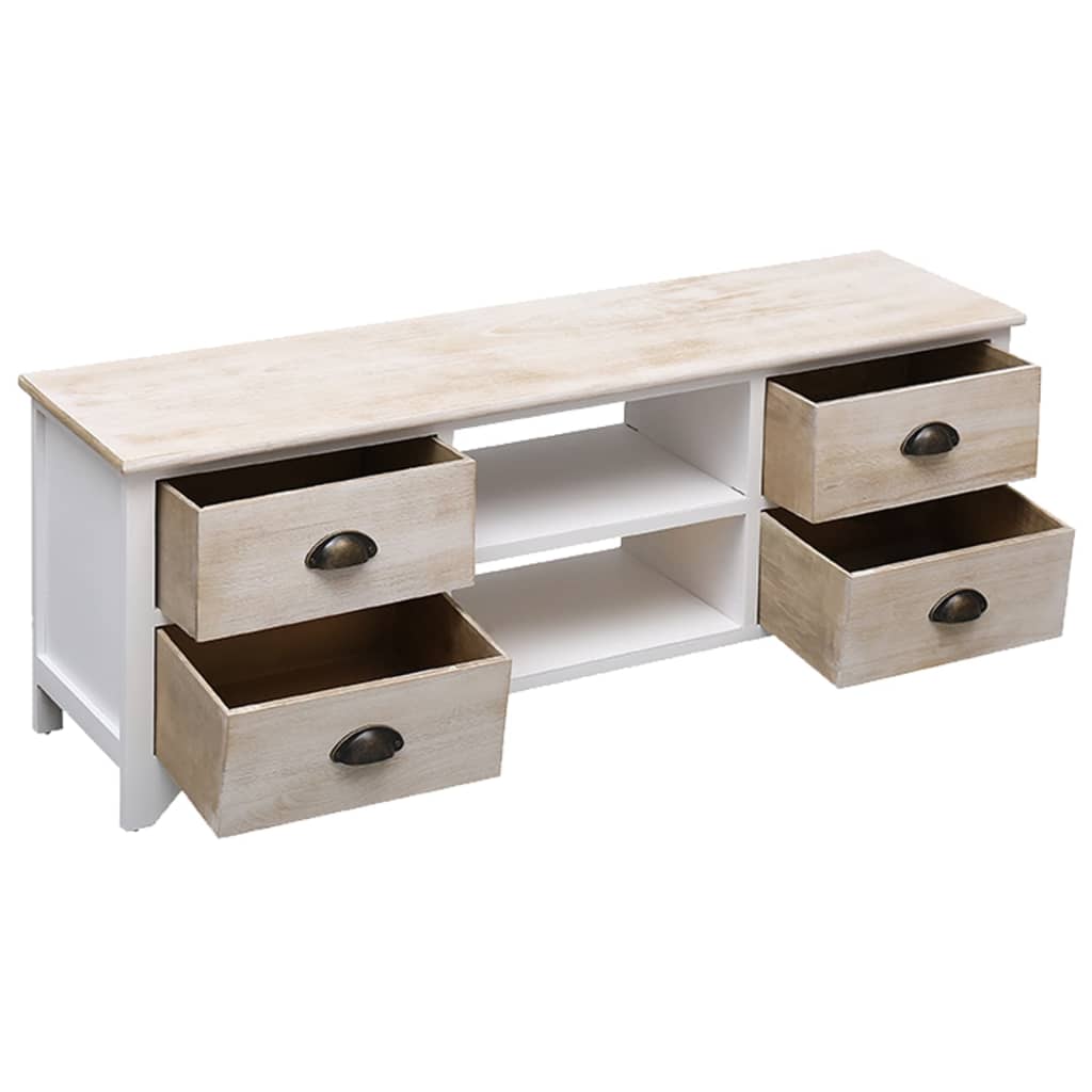 vidaXL Meuble TV 108x30x40 cm Bois massif de Paulownia