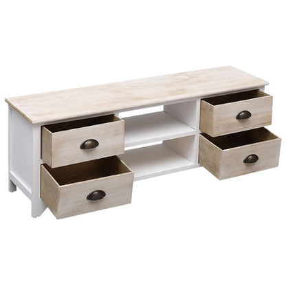 vidaXL Meuble TV 108x30x40 cm Bois massif de Paulownia
