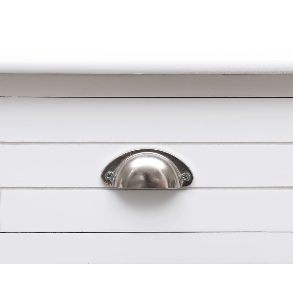 vidaXL Bureau blanc 108x45x76 cm Bois de paulownia massif