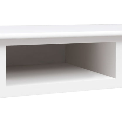 vidaXL Bureau blanc 108x45x76 cm Bois de paulownia massif