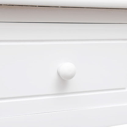 vidaXL Schreibtisch Weiß 108x45x76 cm Massivholz Paulownia