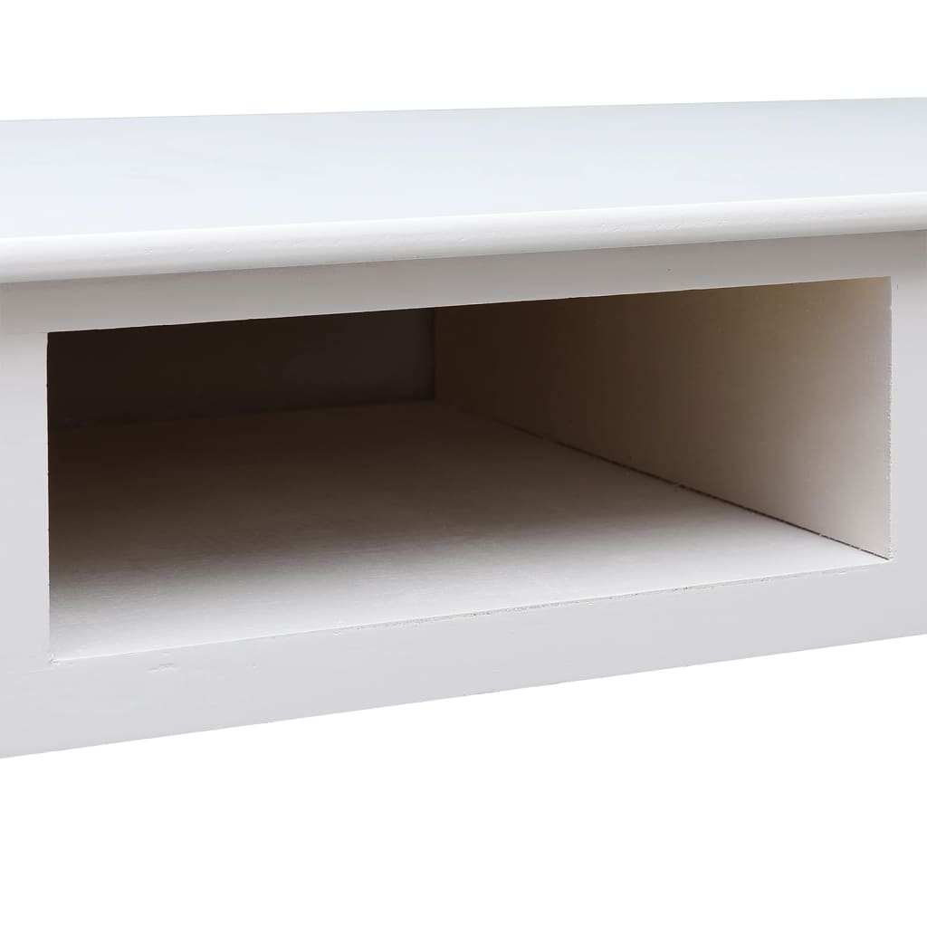 vidaXL Schreibtisch Weiß 108x45x76 cm Massivholz Paulownia