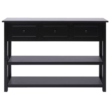 vidaXL Buffet noir 108x30x76 cm Bois de paulownia massif
