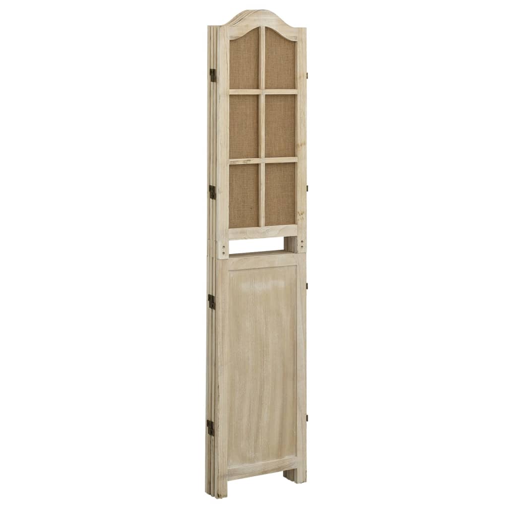 vidaXL 4-tlg. Raumteiler Braun 140x165 cm Stoff