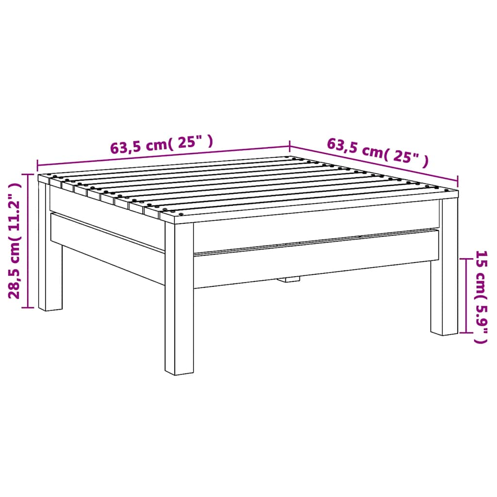 vidaXL Tabouret d'extérieur en pin massif