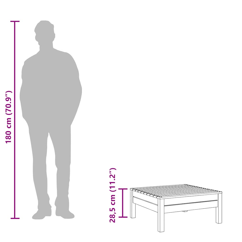 vidaXL Tabouret d'extérieur en pin massif