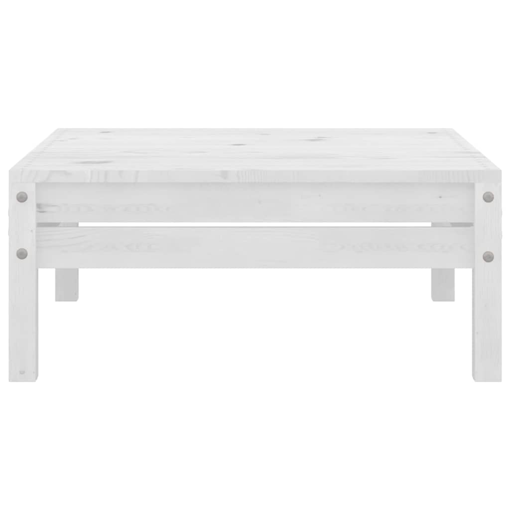 vidaXL Tabouret de jardin blanc en pin massif