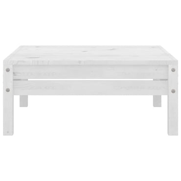 vidaXL Tabouret de jardin blanc en pin massif
