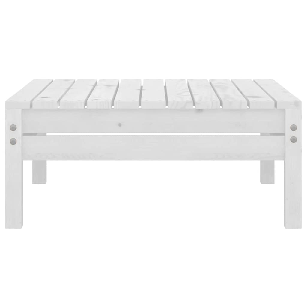 vidaXL Tabouret de jardin blanc en pin massif