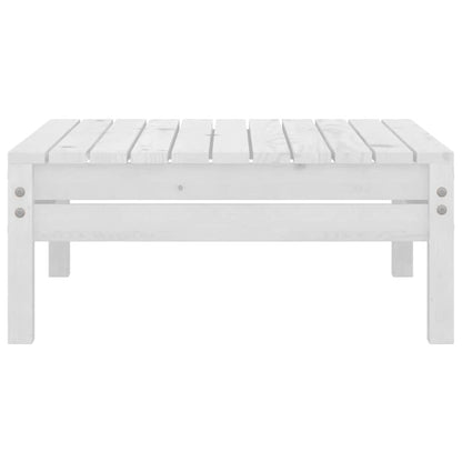 vidaXL Tabouret de jardin blanc en pin massif