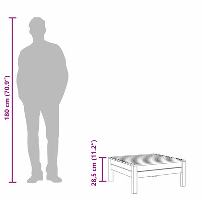 vidaXL Tabouret de jardin blanc en pin massif