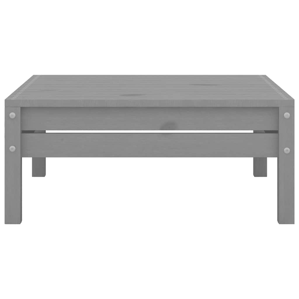 vidaXL Tabouret de jardin gris en pin massif