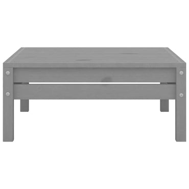 vidaXL Tabouret de jardin gris en pin massif