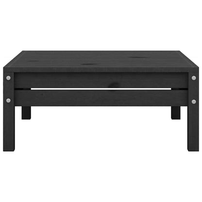 vidaXL Tabouret de jardin noir en pin massif
