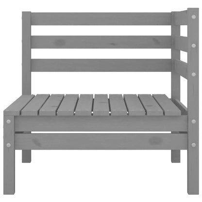 vidaXL Canapés d'angle de jardin 2 pcs Gris Bois de pin massif