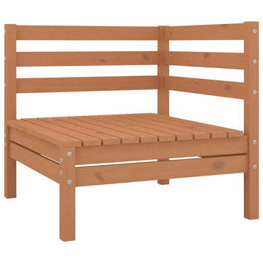 vidaXL Canapés d'angle de jardin 2 pcs Marron miel Bois de pin massif