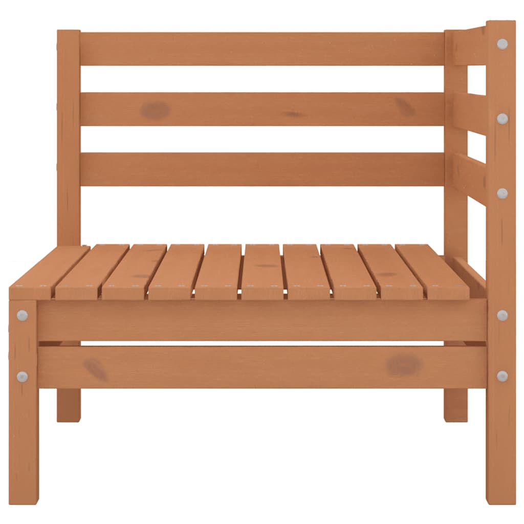vidaXL Canapés d'angle de jardin 2 pcs Marron miel Bois de pin massif