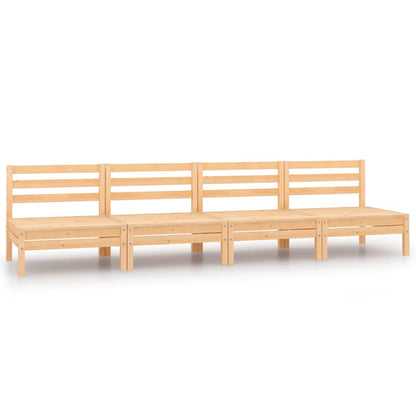 vidaXL Canapés centraux de jardin 4 pcs Bois de pin massif