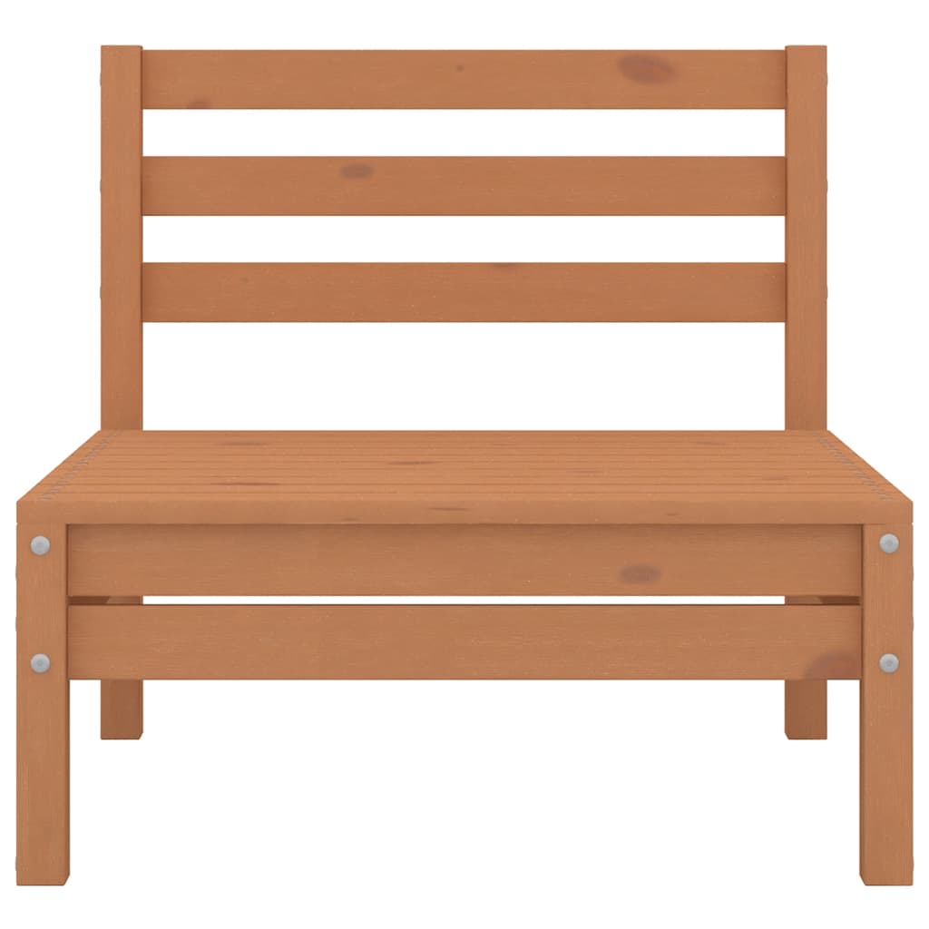 vidaXL Canapés centraux de jardin 4 pcs Bois de pin massif marron miel