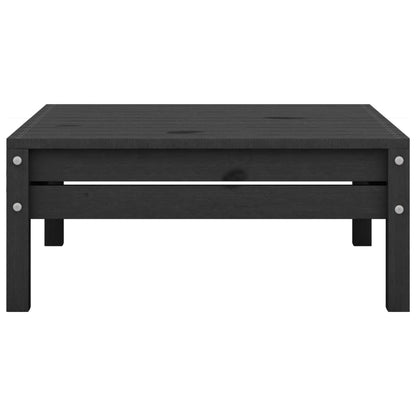 vidaXL Salon de jardin 4 pcs Bois de pin massif Noir