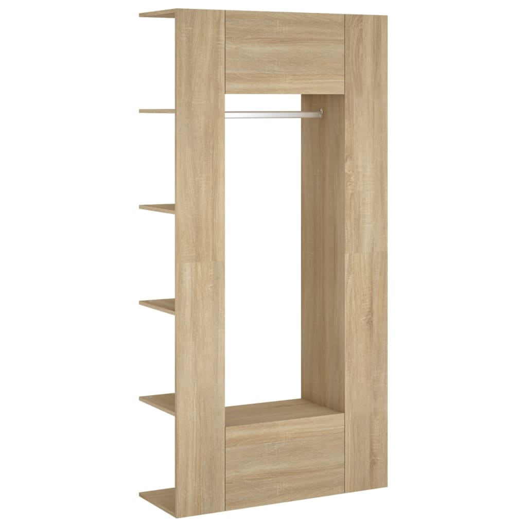 vidaXL Meubles d'entrée 2 pcs Chêne fumé Bois d'ingénierie