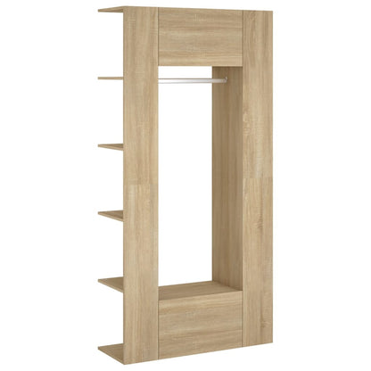 vidaXL Meubles d'entrée 2 pcs Chêne fumé Bois d'ingénierie