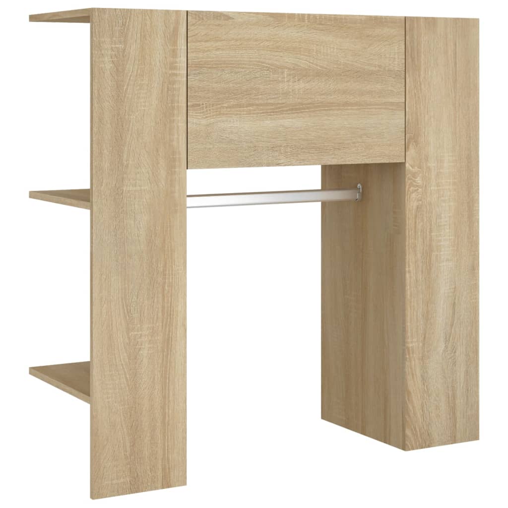 vidaXL Meubles d'entrée 2 pcs Chêne fumé Bois d'ingénierie
