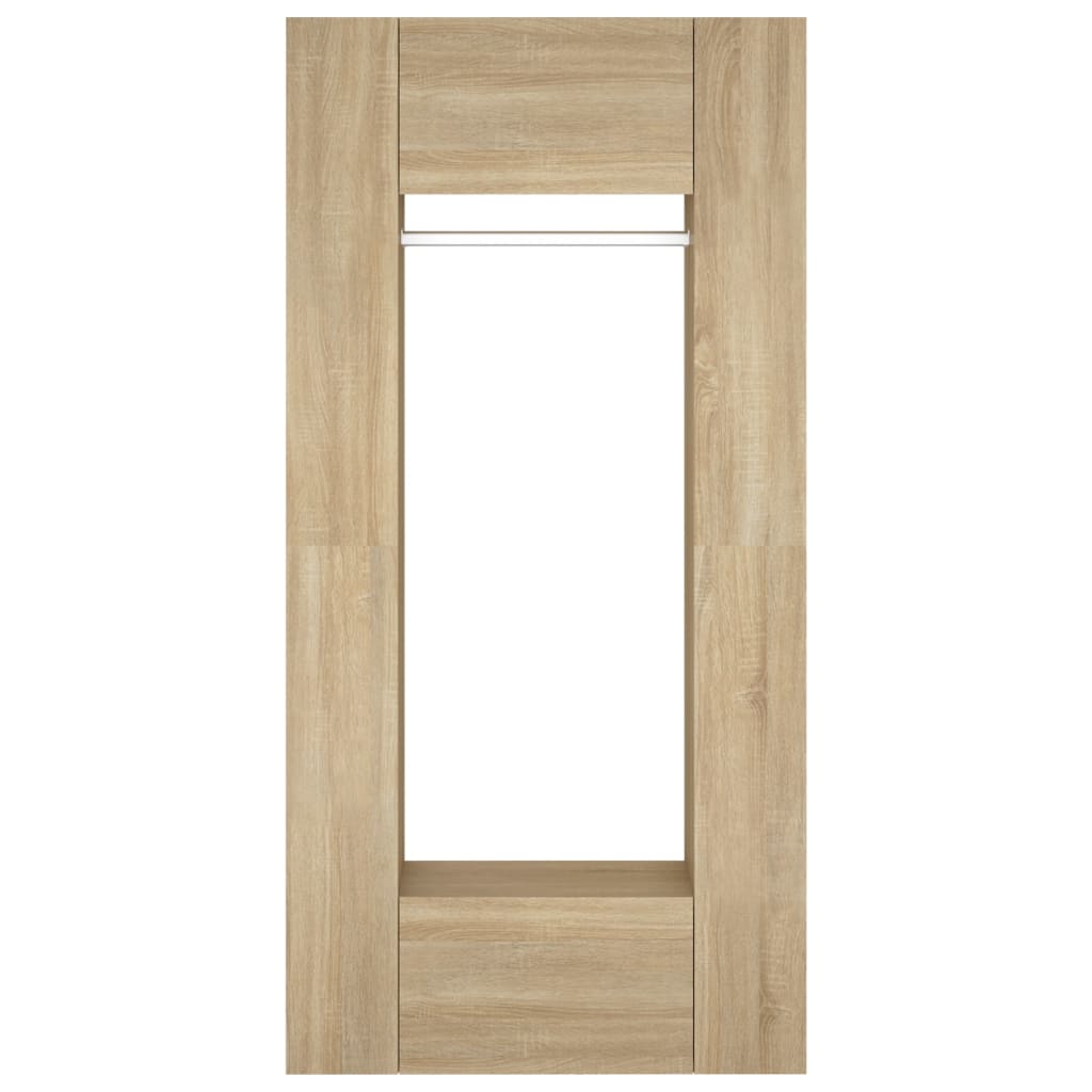 vidaXL Meubles d'entrée 2 pcs Chêne fumé Bois d'ingénierie