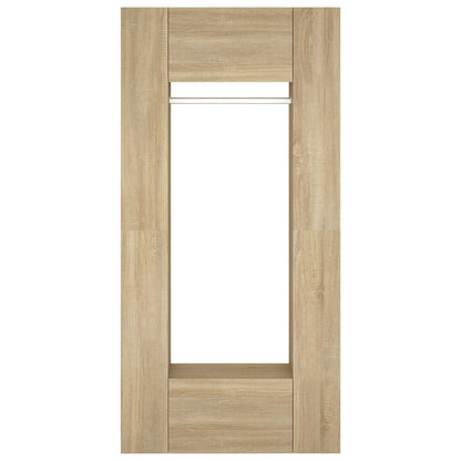 vidaXL Meubles d'entrée 2 pcs Chêne fumé Bois d'ingénierie