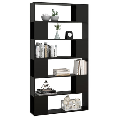 vidaXL Bücherregal Raumteiler Schwarz 100x24x188 cm