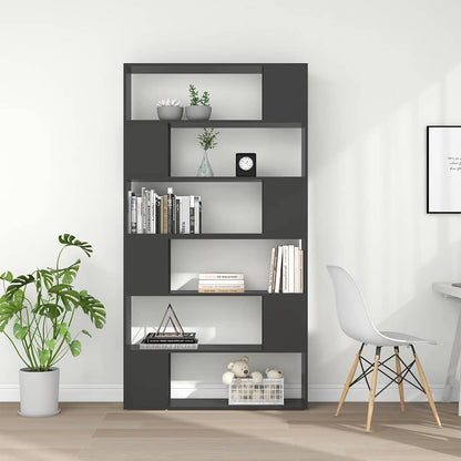 vidaXL Bücherregal Raumteiler Grau 100x24x188 cm
