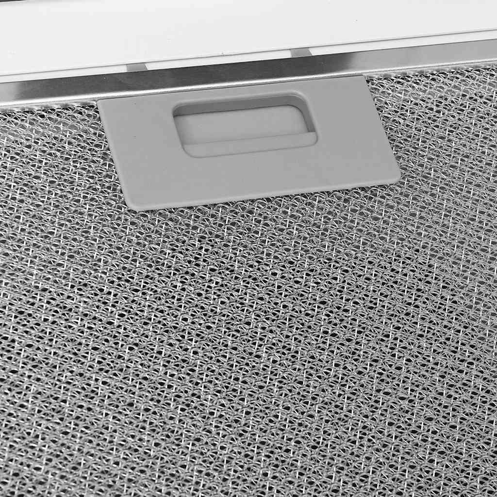 Dunstabzugshaube 60 cm Edelstahl und Hartglas Weiß