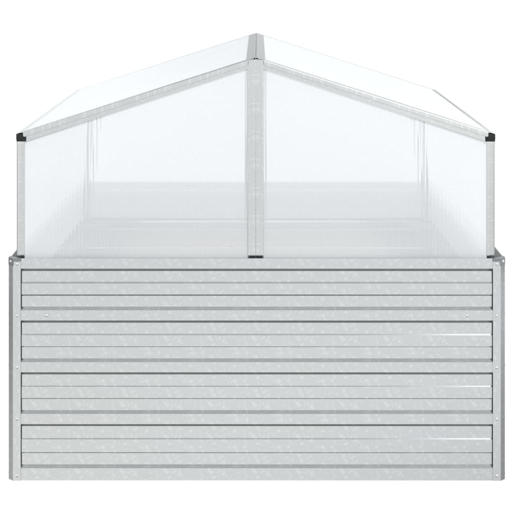 vidaXL Jardin-carré potager avec serre 100x100x85 cm Argenté