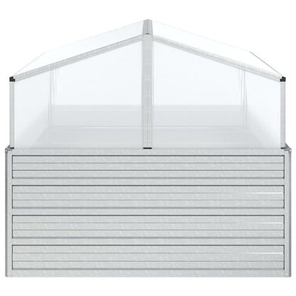 vidaXL Jardin-carré potager avec serre 100x100x85 cm Argenté