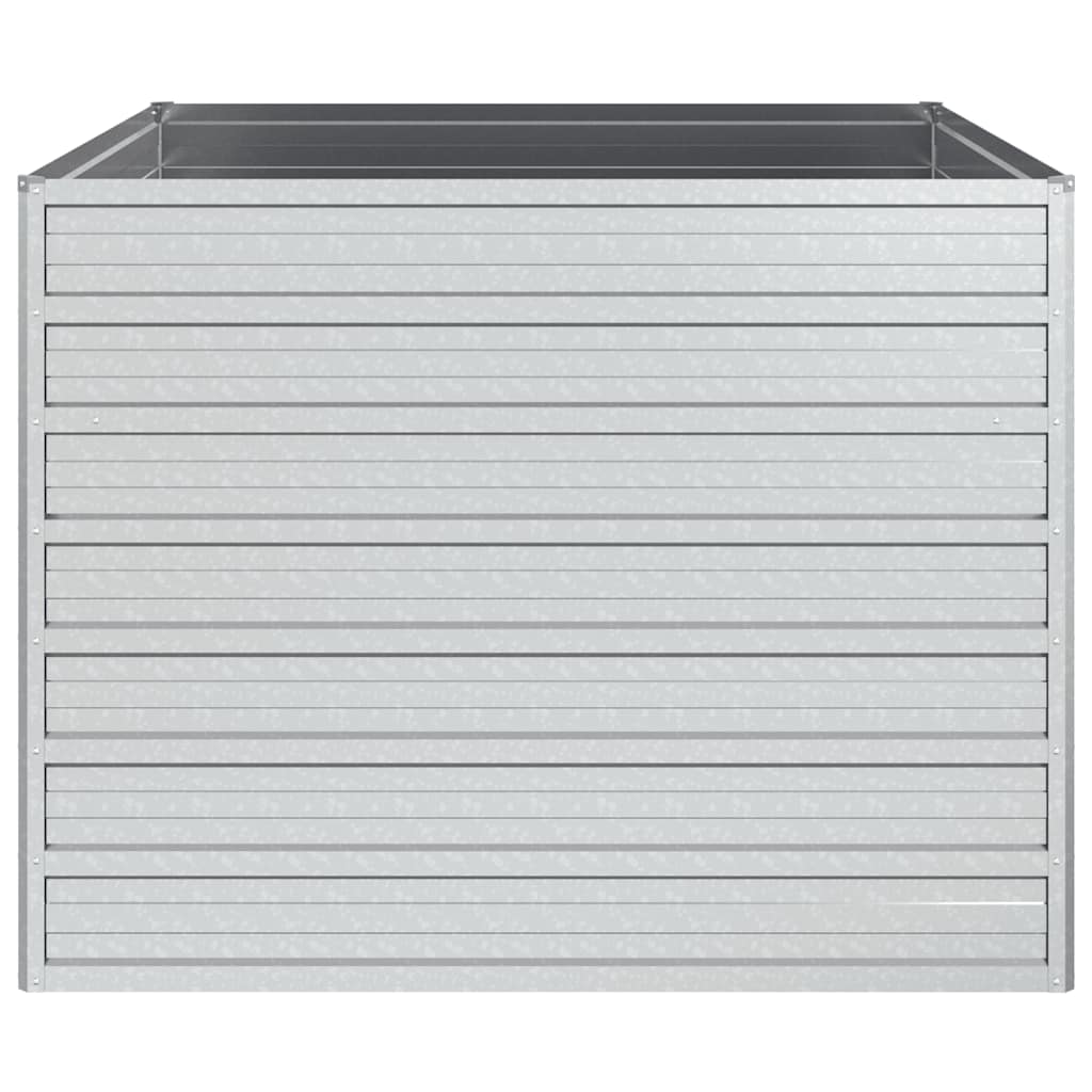 vidaXL Carré potager surélevé 100x100x77 cm Acier galvanisé Argenté