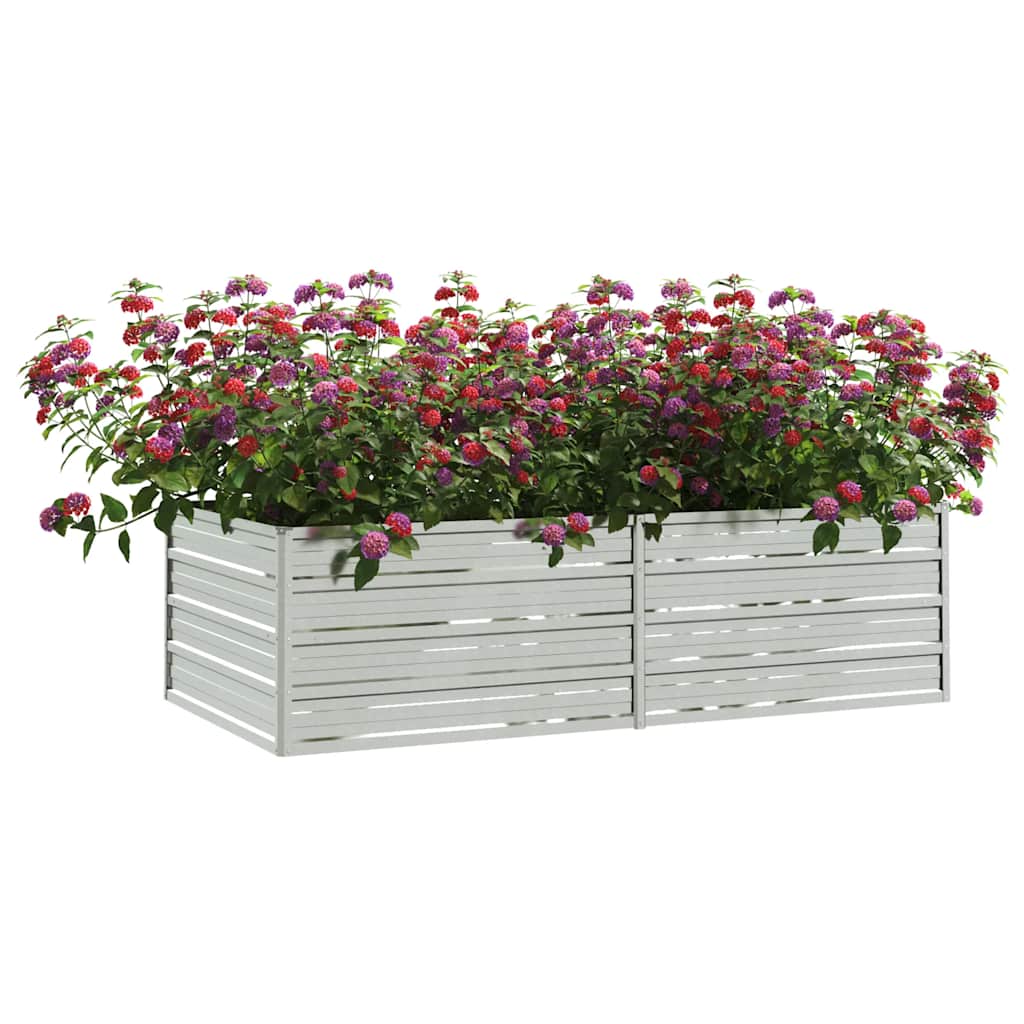 vidaXL Jardinière surélevée 160x80x45 cm Acier galvanisé Argenté