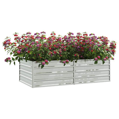 vidaXL Jardinière surélevée 160x80x45 cm Acier galvanisé Argenté