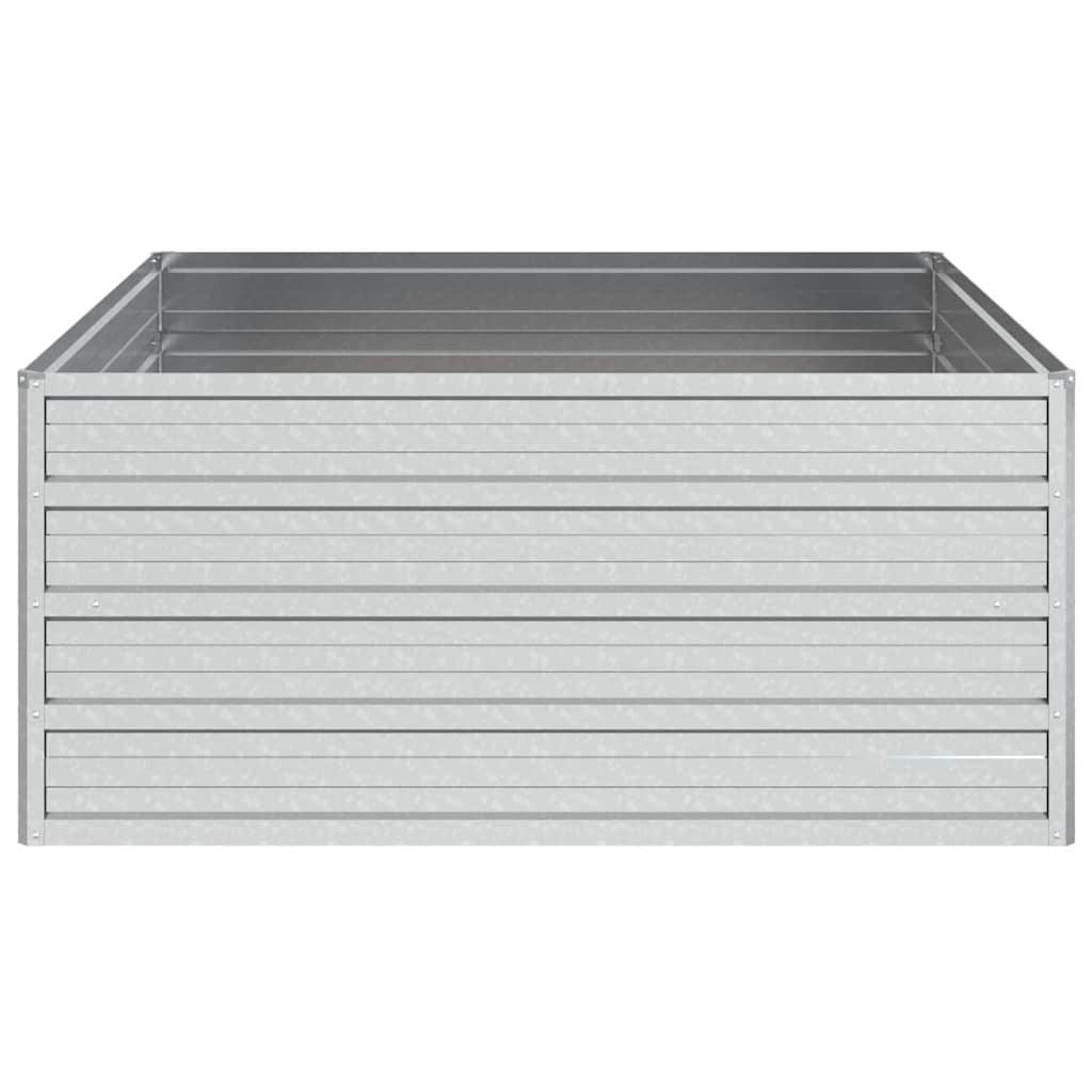 vidaXL Carré potager de jardin 100x100x45 cm Acier galvanisé Argenté