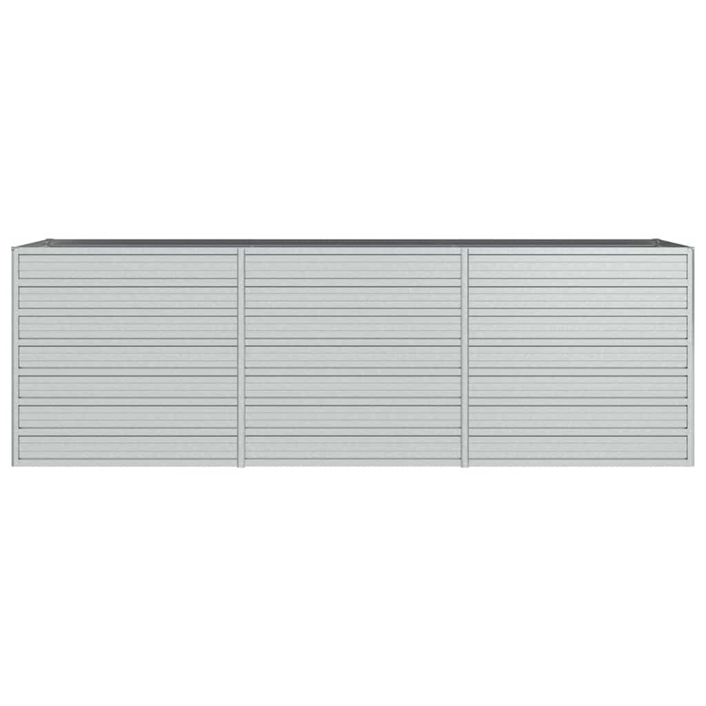 vidaXL Jardinière surélevée de jardin 240x80x77 cm Acier galvanisé Argenté
