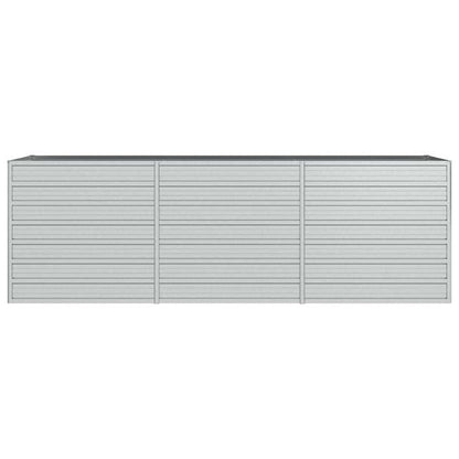 vidaXL Jardinière surélevée de jardin 240x80x77 cm Acier galvanisé Argenté