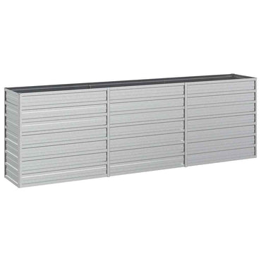 vidaXL Carré potager surélevé 240x40x77 cm Acier galvanisé Argenté