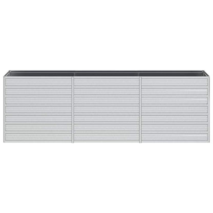 vidaXL Carré potager surélevé 240x40x77 cm Acier galvanisé Argenté